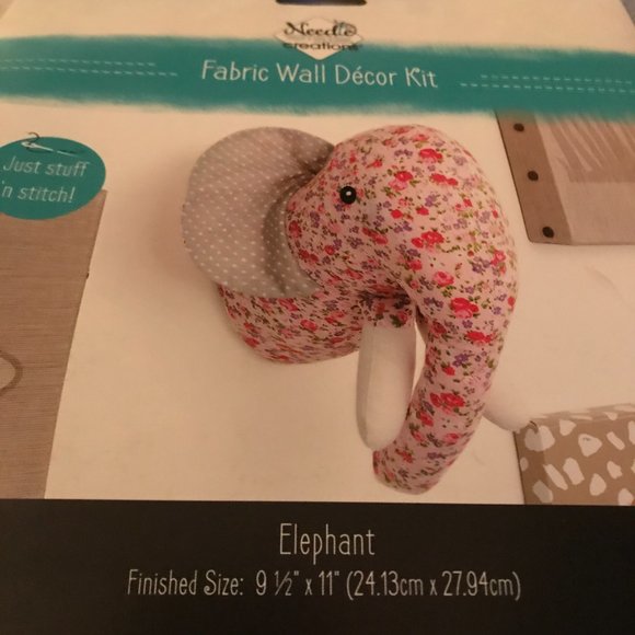 Needle Creations Fabric Wall Decor Kit: Elephant Nwt - Picture 5 of 7